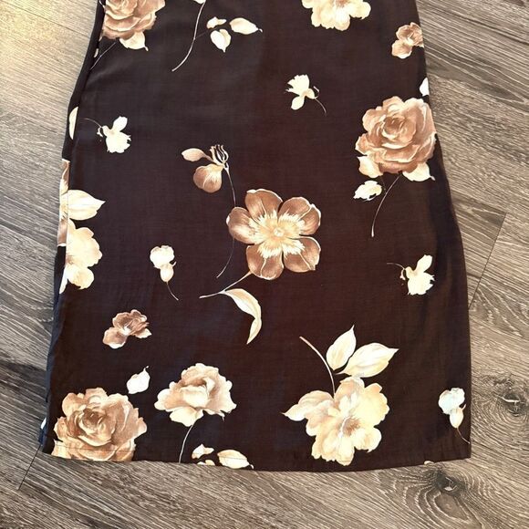 Old Navy Vintage Brown Floral Rayan Dress - Picture 2 of 6